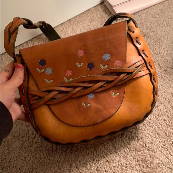Handbags - vintage 70s floral purse